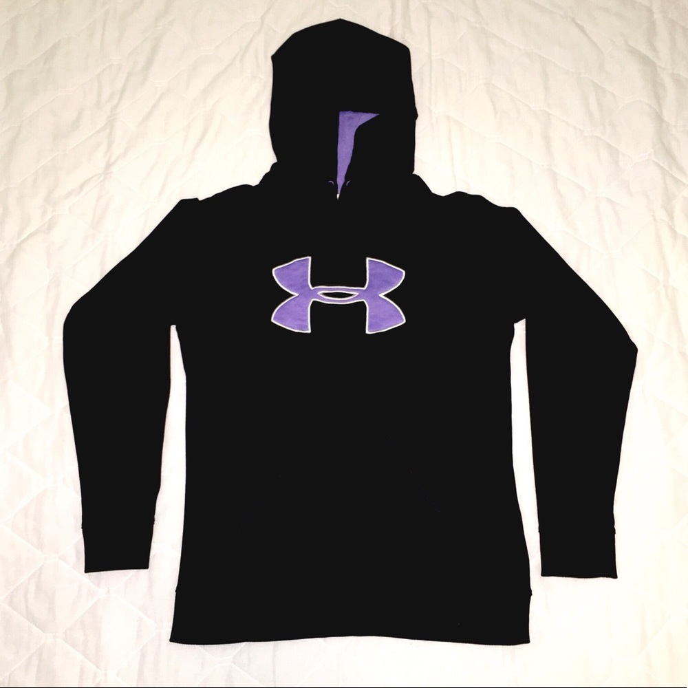 Black and purple women’s small under armour hoodie